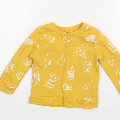 Primark Baby Yellow   Pullover Jumper Size 12-18 Months