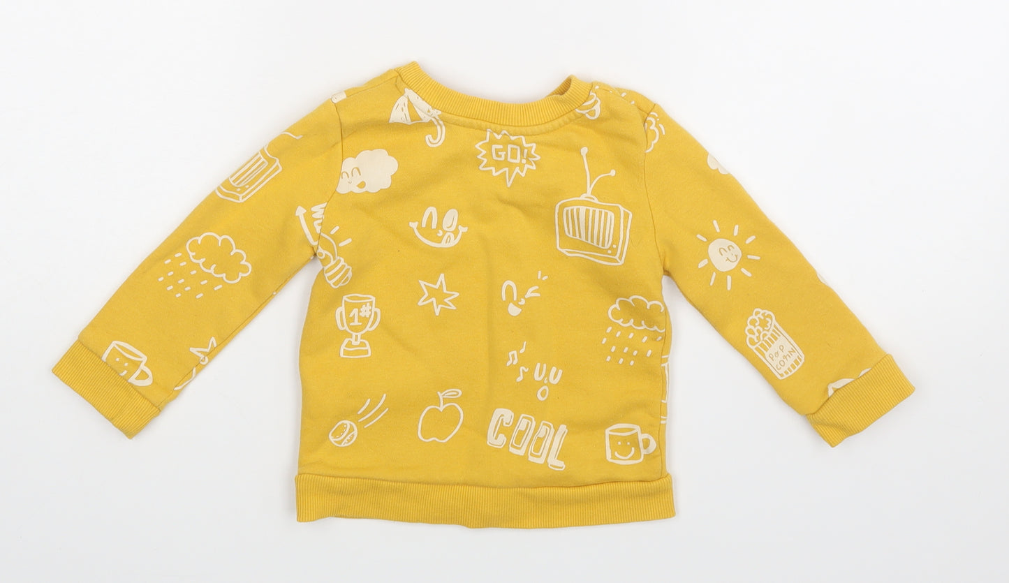 Primark Baby Yellow   Pullover Jumper Size 12-18 Months