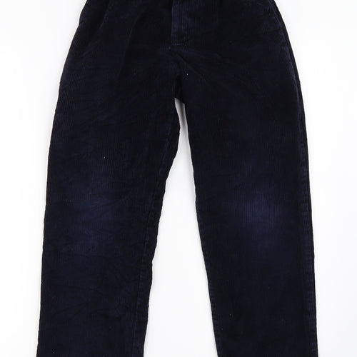 Glengarnock Womens Blue  Corduroy Cargo Trousers Size 26 in L26 in