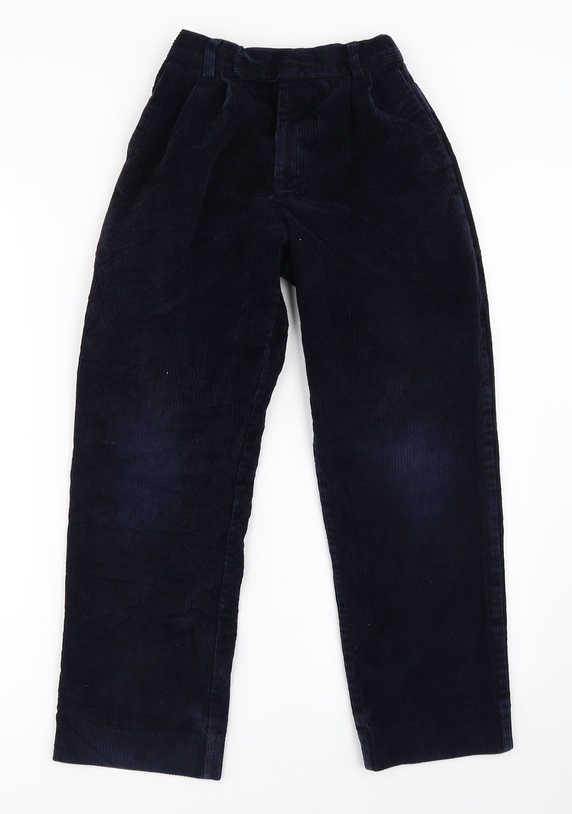 Glengarnock Womens Blue  Corduroy Cargo Trousers Size 26 in L26 in