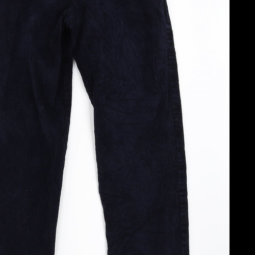 Glengarnock Womens Blue  Corduroy Cargo Trousers Size 26 in L26 in