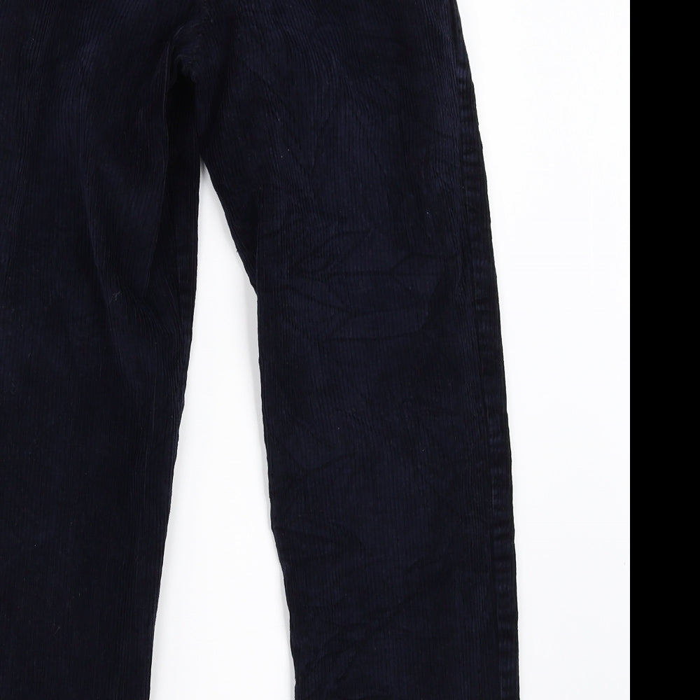 Glengarnock Womens Blue  Corduroy Cargo Trousers Size 26 in L26 in