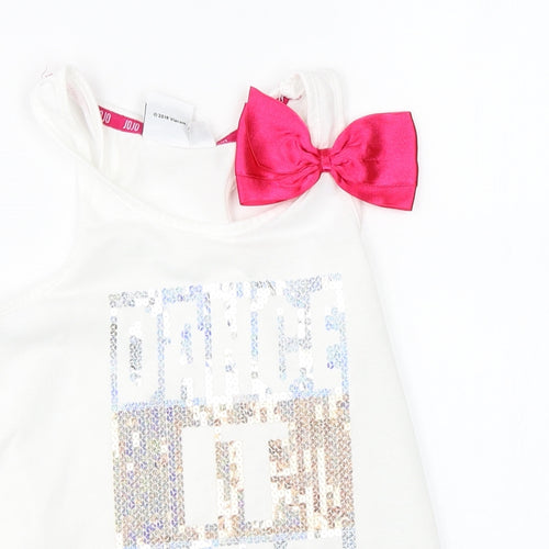 Primark Girls White   Basic Tank Size 9-10 Years