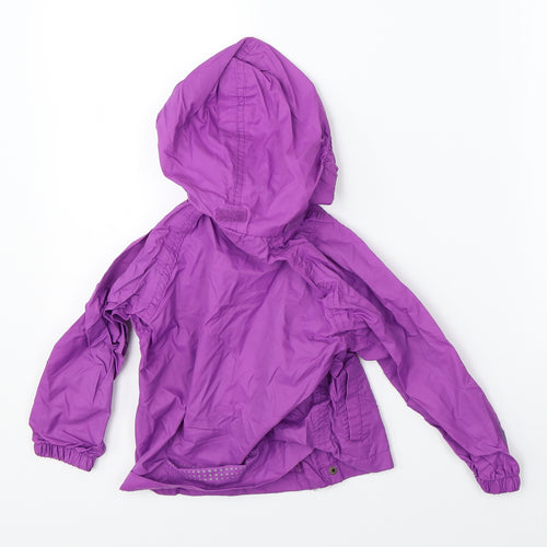 Mountain Warehouse Girls Purple   Rain Coat Coat Size 3-4 Years