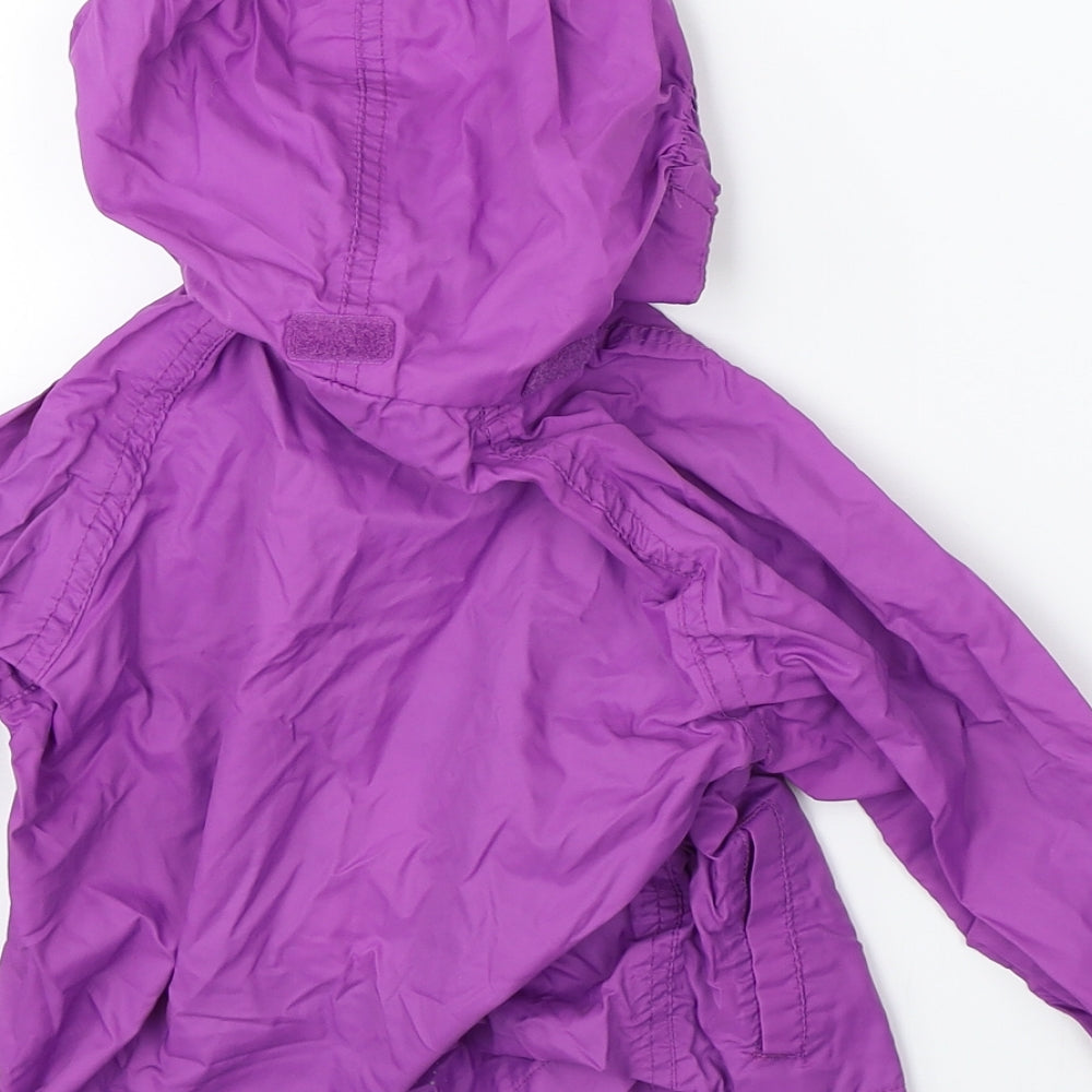 Mountain Warehouse Girls Purple   Rain Coat Coat Size 3-4 Years