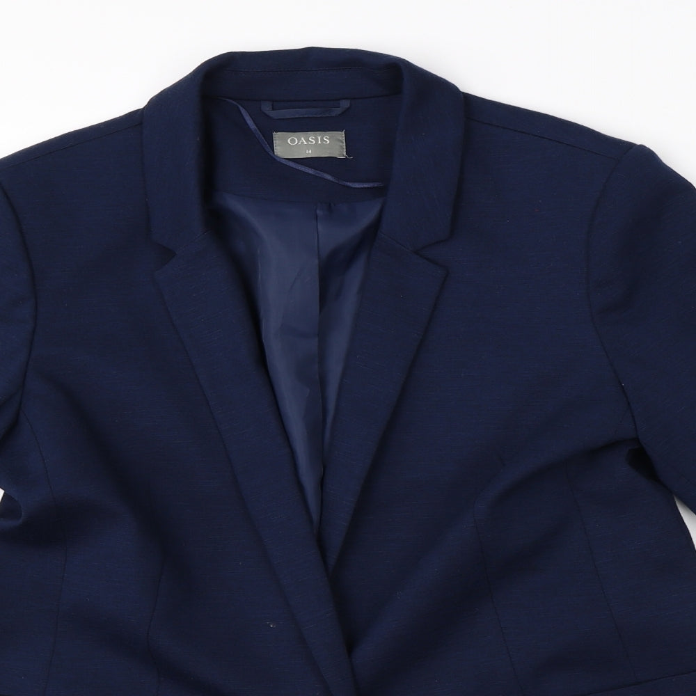 Oasis Womens Blue   Jacket Blazer Size M