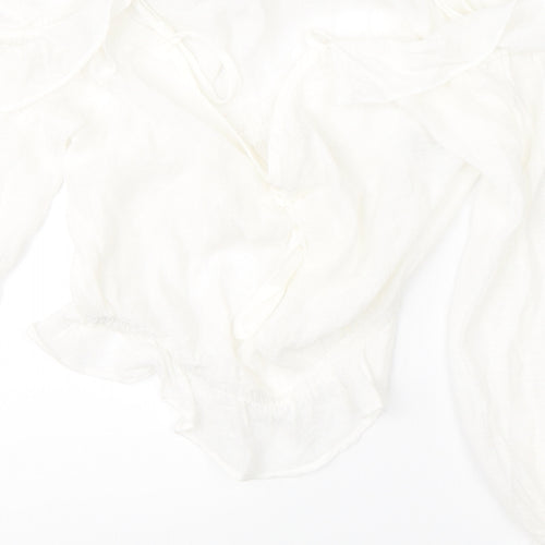 Divided Womens White   Basic Blouse Size 10