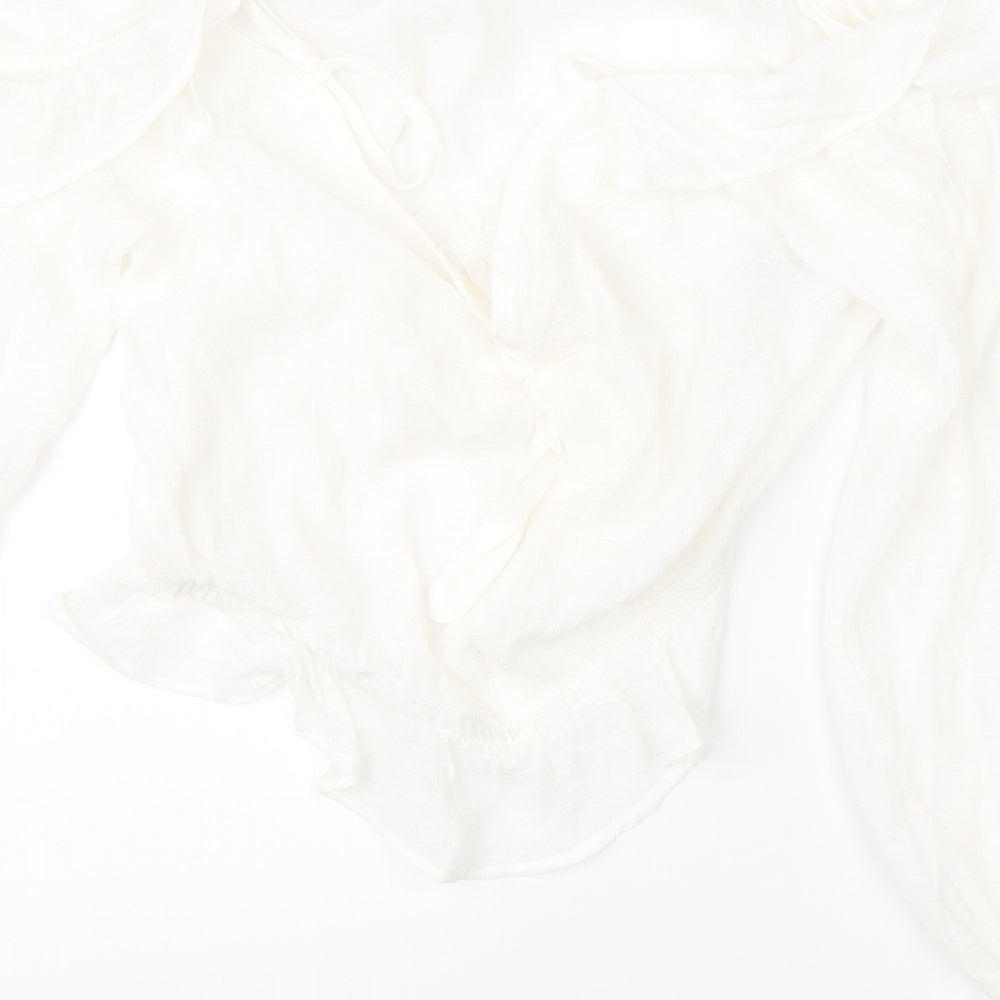 Divided Womens White   Basic Blouse Size 10
