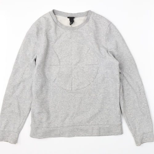 H&M Mens Grey   Pullover Sweatshirt Size S  - basketball