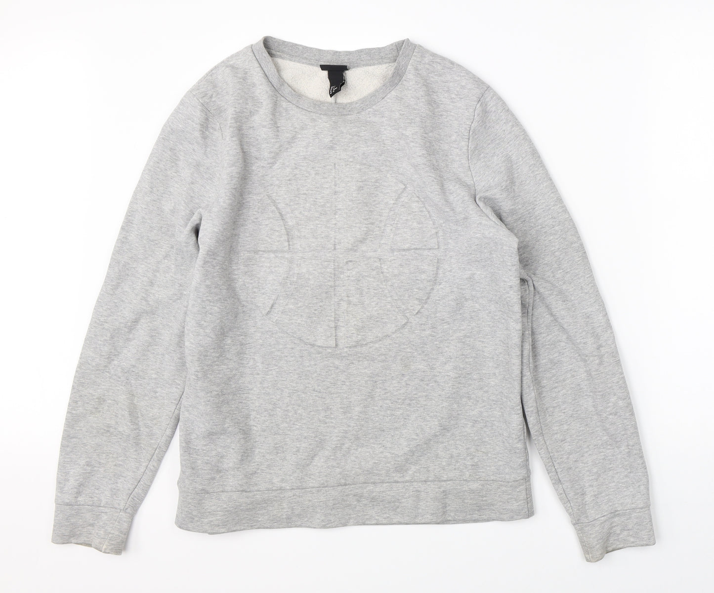 H&M Mens Grey   Pullover Sweatshirt Size S  - basketball