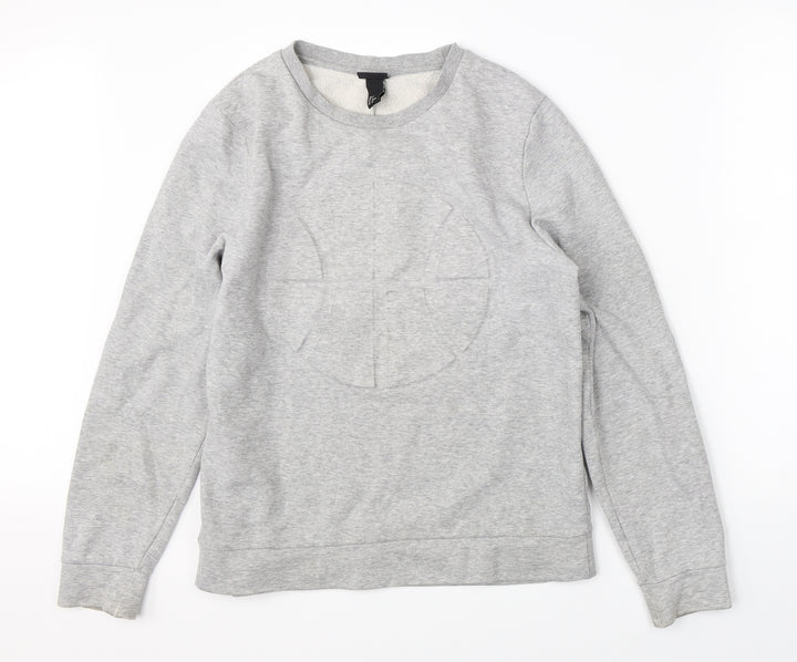 H&M Mens Grey   Pullover Sweatshirt Size S  - basketball