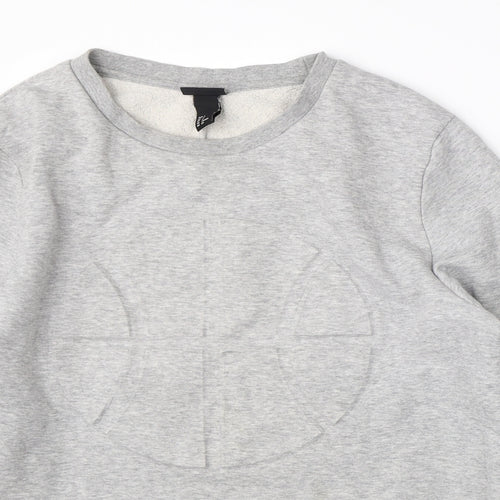 H&M Mens Grey   Pullover Sweatshirt Size S  - basketball