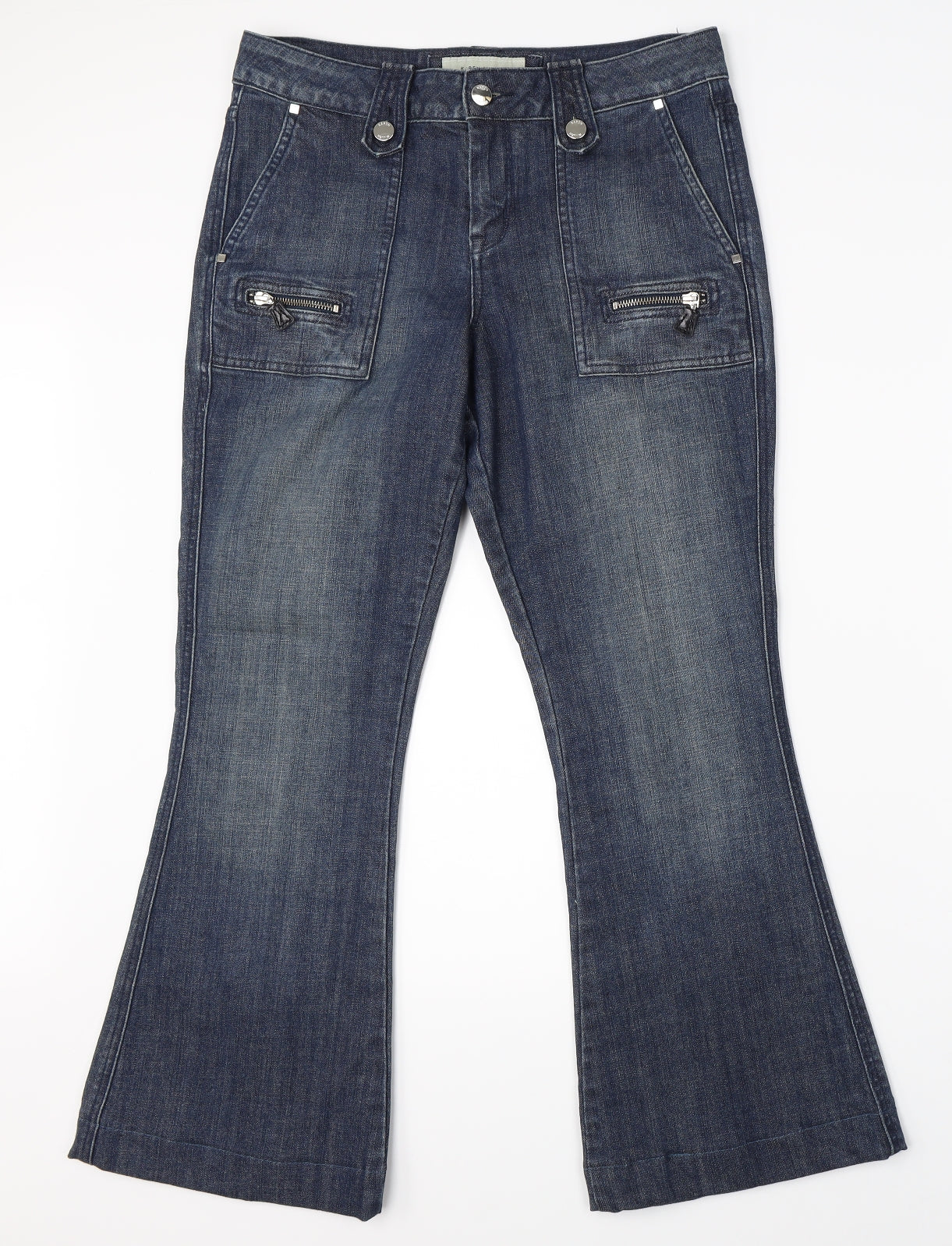 Karen Miller Womens Black  Denim Bootcut Jeans Size 12 L27 in