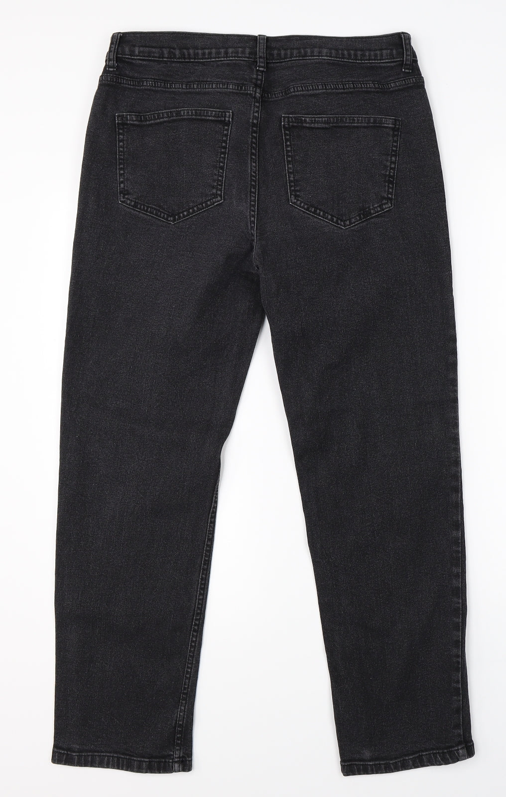 Marks & Spencer Womens Black  Denim Straight Jeans Size 12 L26 in