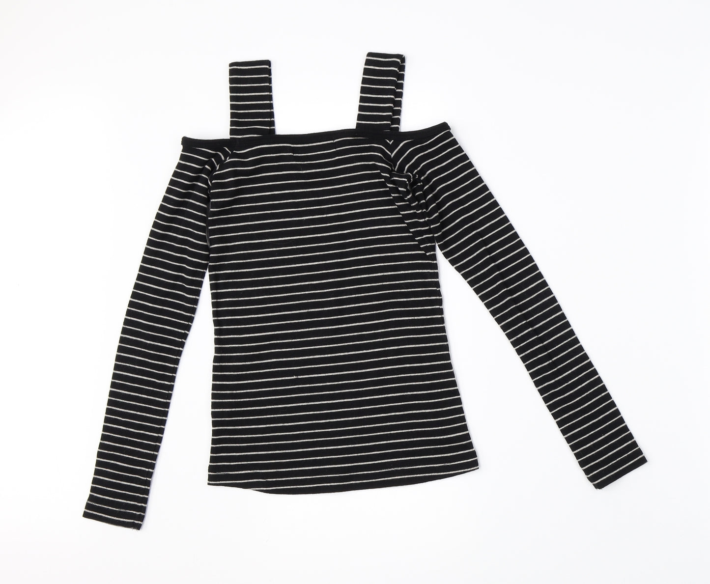 Atmosphere Womens Black Striped  Pullover Jumper Size 6