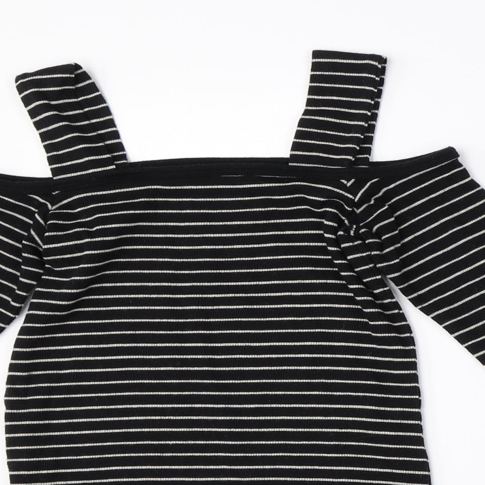 Atmosphere Womens Black Striped  Pullover Jumper Size 6