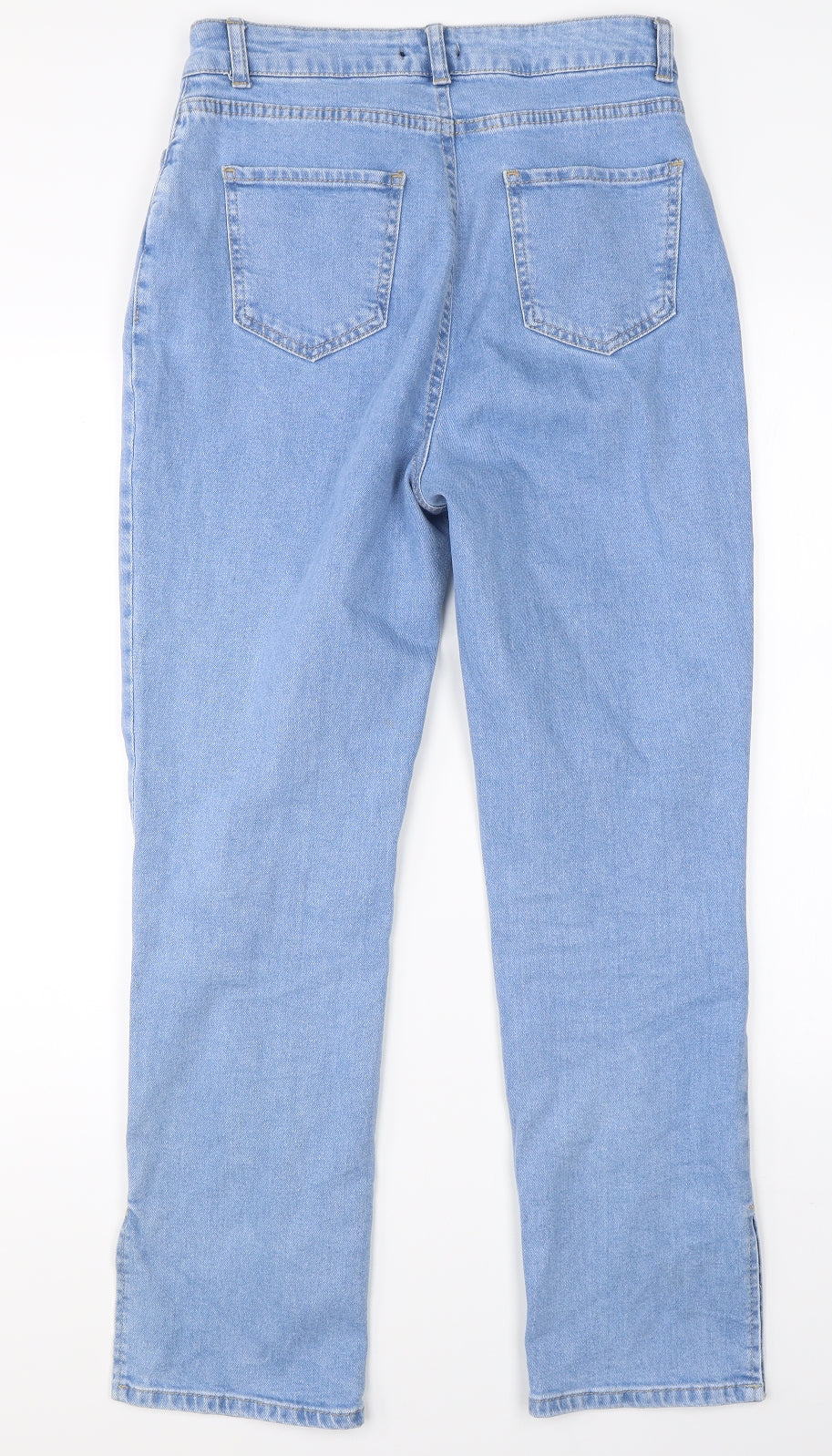 Boohoo Womens Blue  Denim Straight Jeans Size 8 L26 in