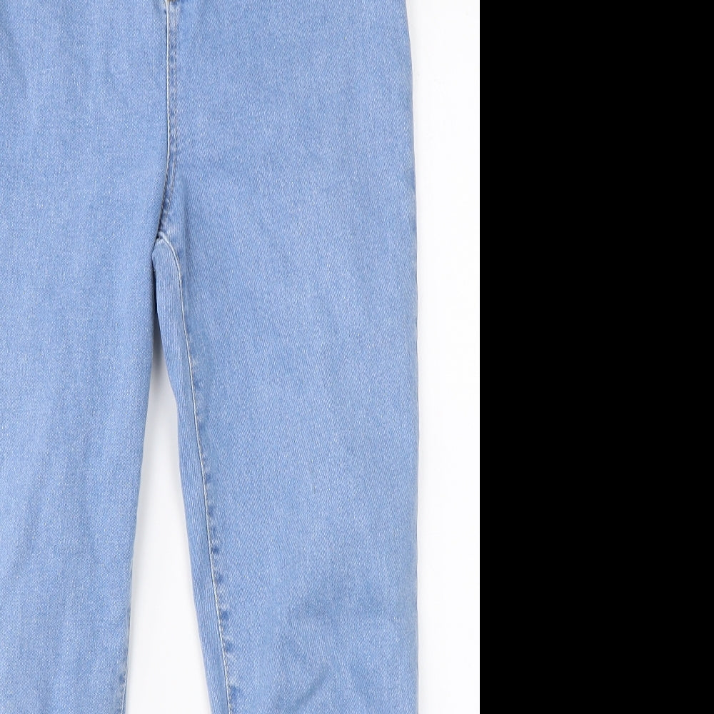 Boohoo Womens Blue  Denim Straight Jeans Size 8 L26 in