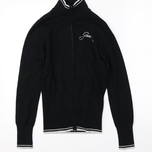 GUESS Womens Black   Full Zip Jumper Size S