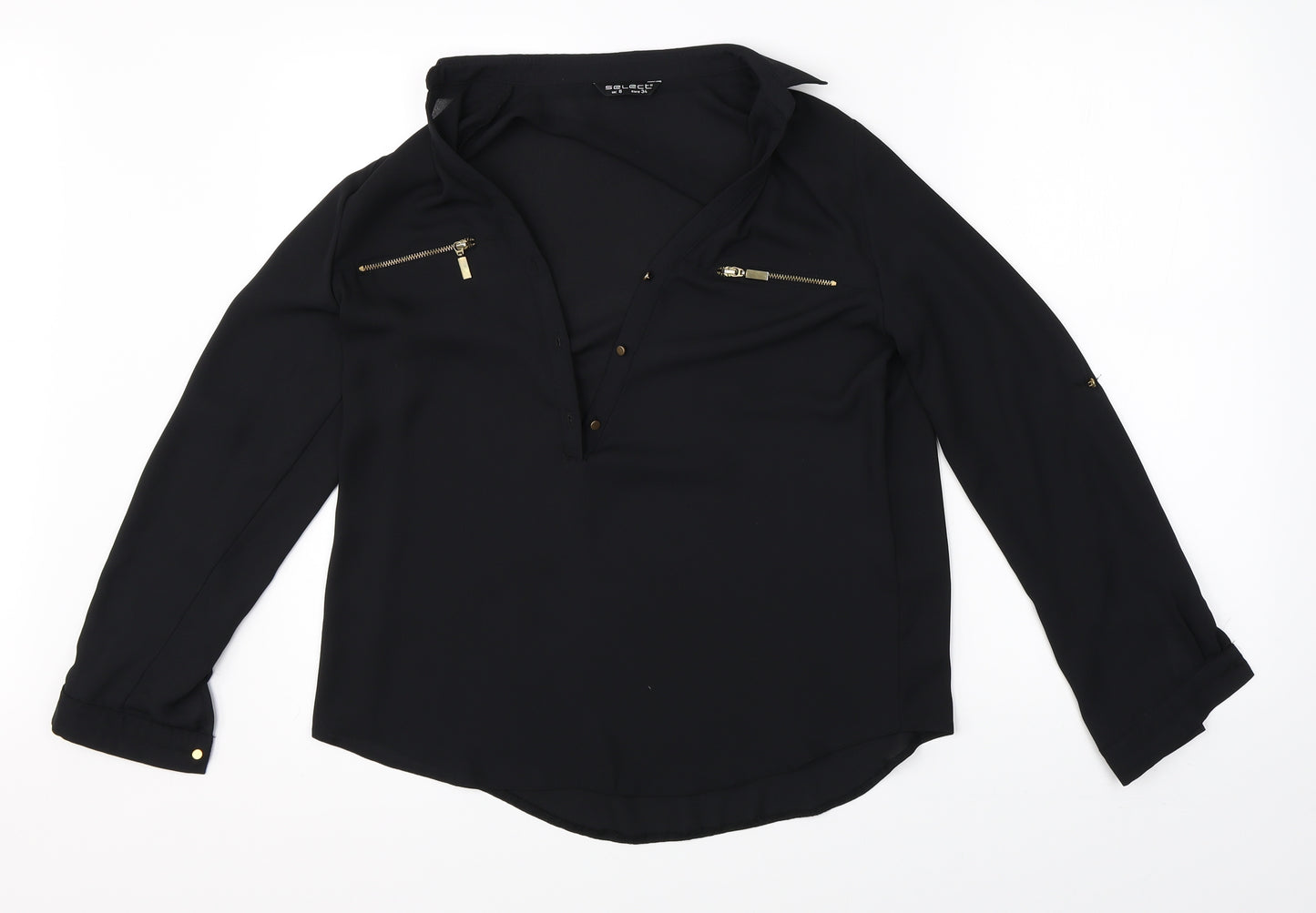 Select Womens Black   Basic Blouse Size 6