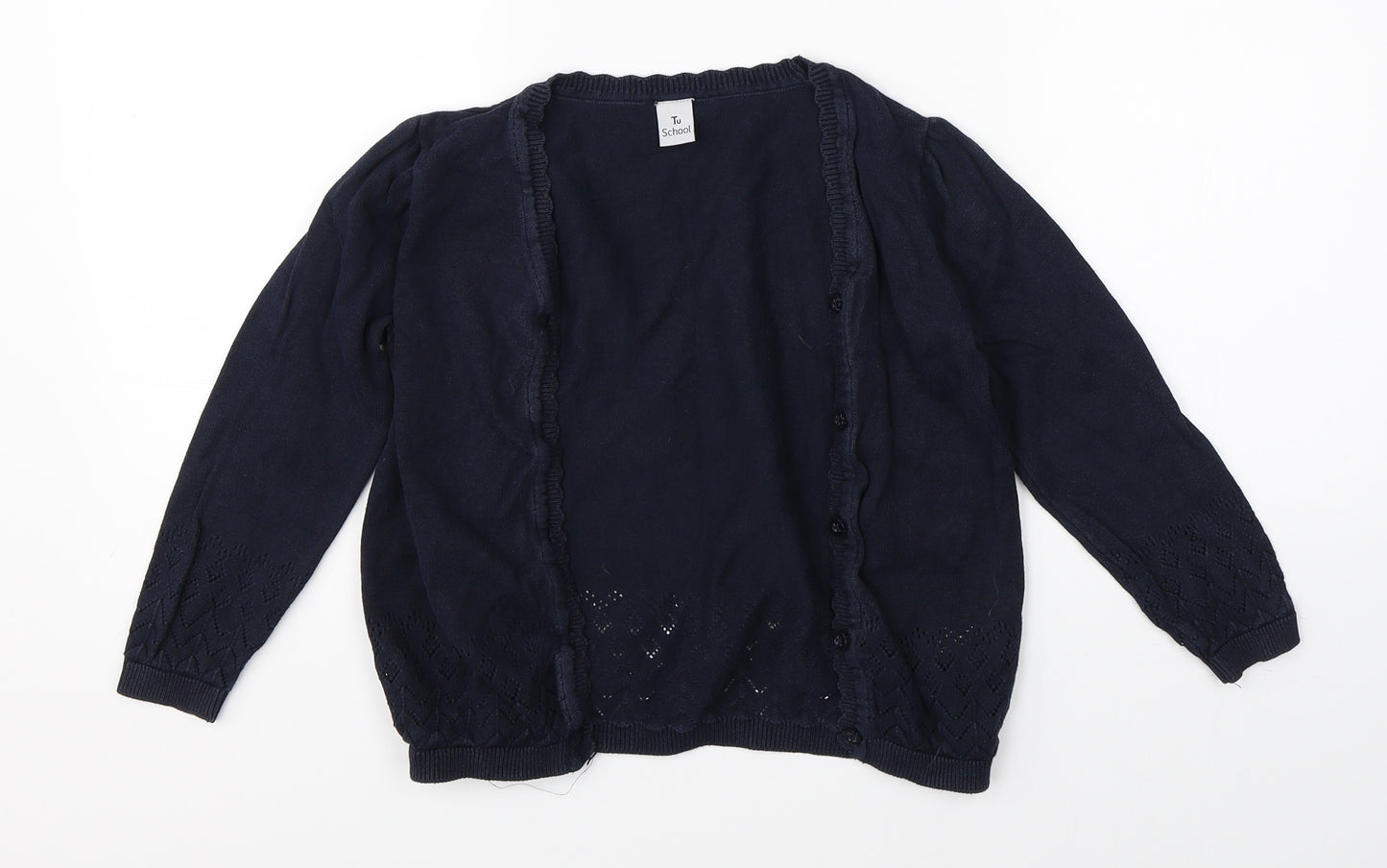 TU Girls Blue   Cardigan Jumper Size 6 Years