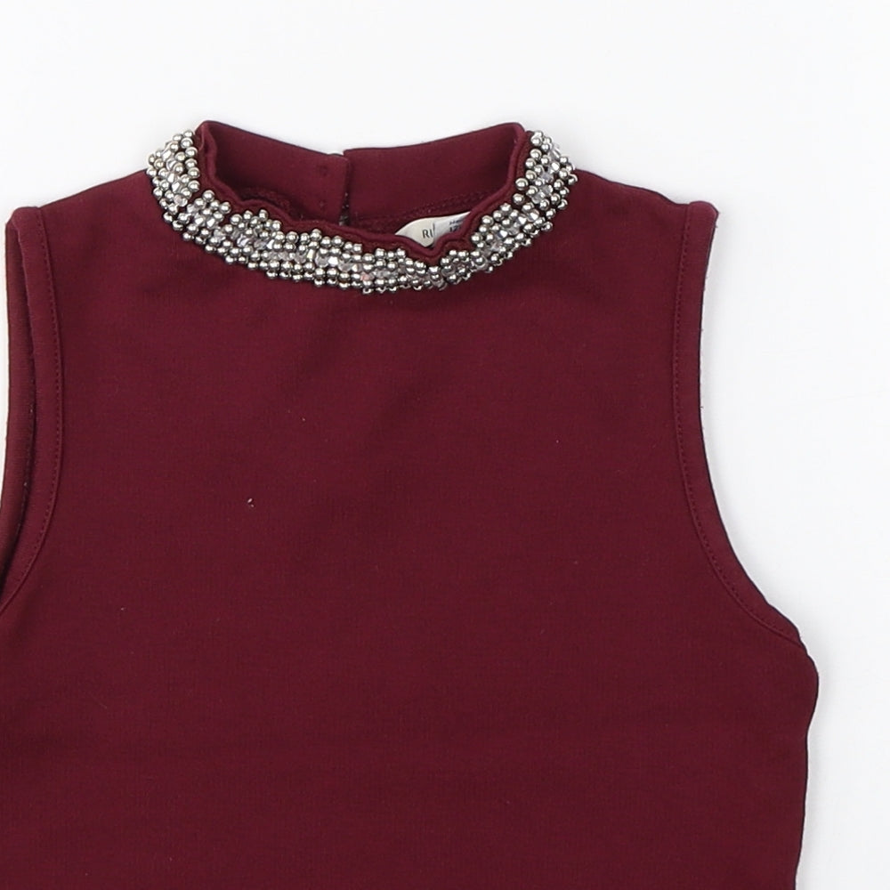 River Island Girls Purple   Basic Tank Size 7-8 Years