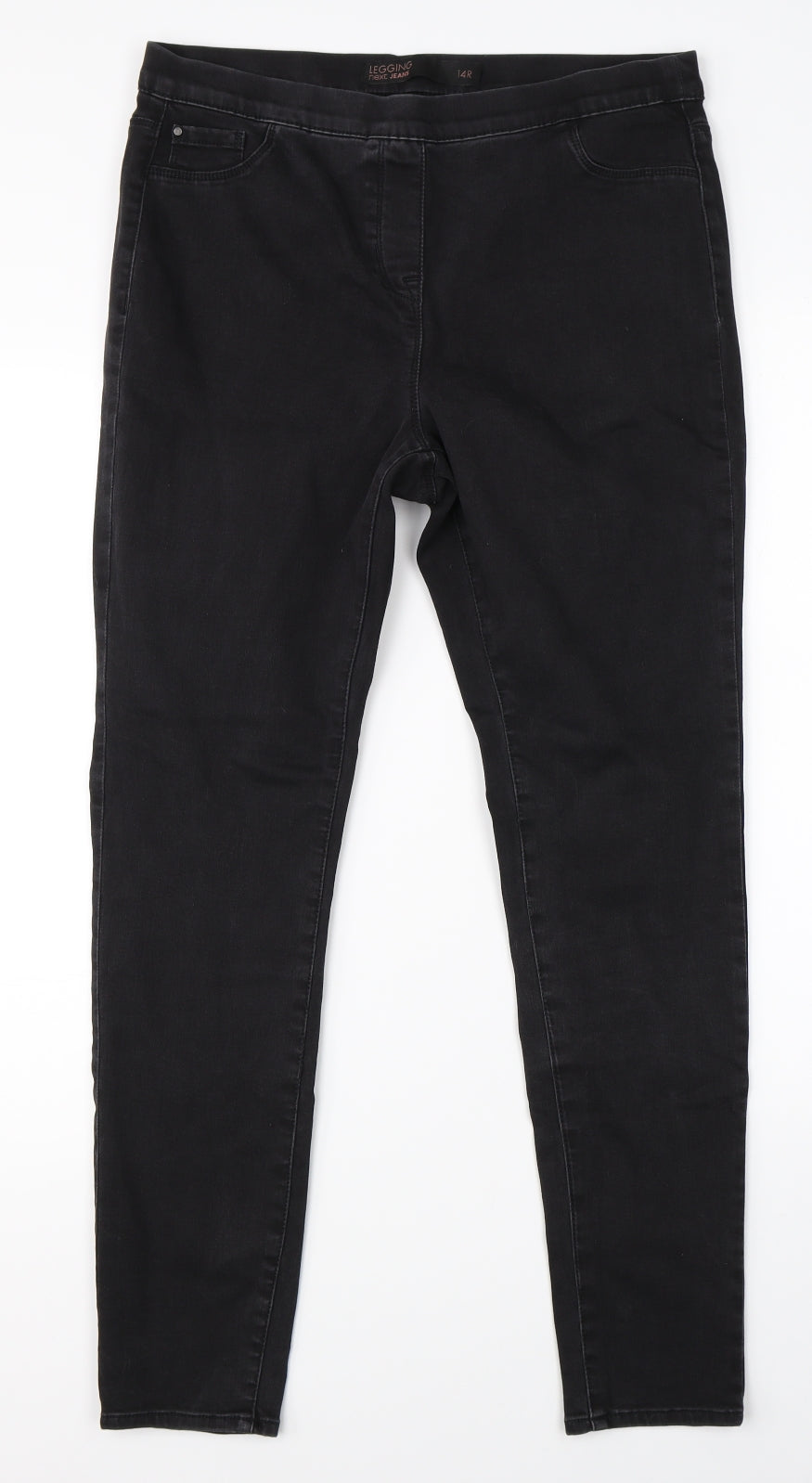 NEXT Womens Black  Denim Jegging Jeans Size 16 L27 in