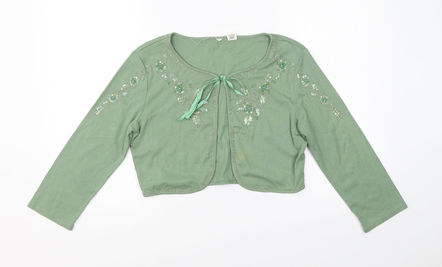 Preworn Womens Green   Shrug Jumper Size M