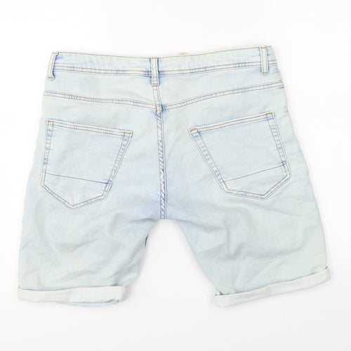 NEXT Mens Blue  Denim Chino Shorts Size 34