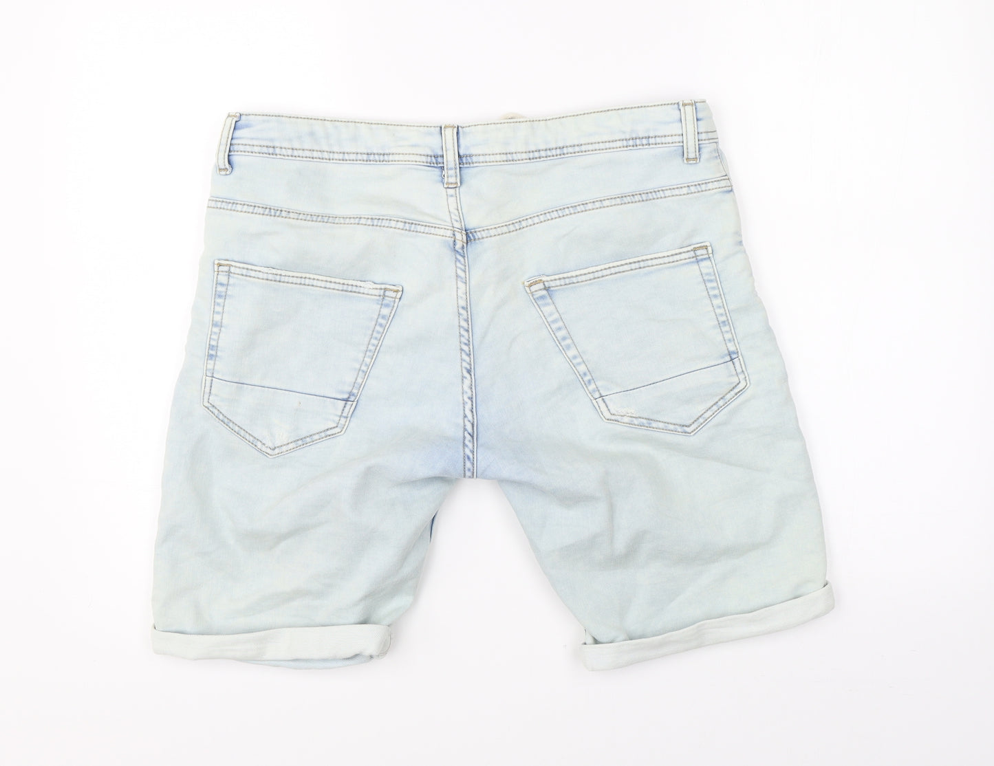 NEXT Mens Blue  Denim Chino Shorts Size 34