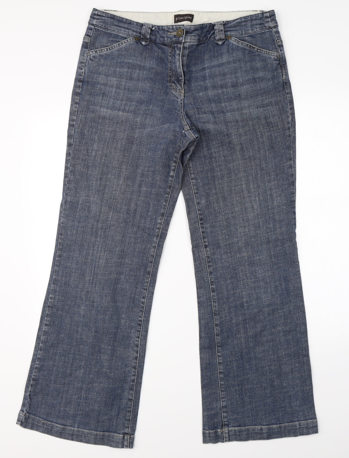 Principles Womens Blue  Denim Straight Jeans Size 14 L30 in