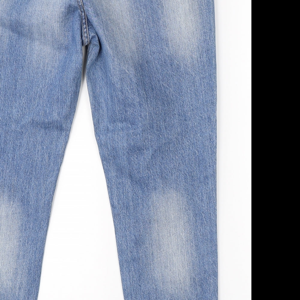 NEXT Womens Blue  Denim Tapered Jeans Size 14 L25 in