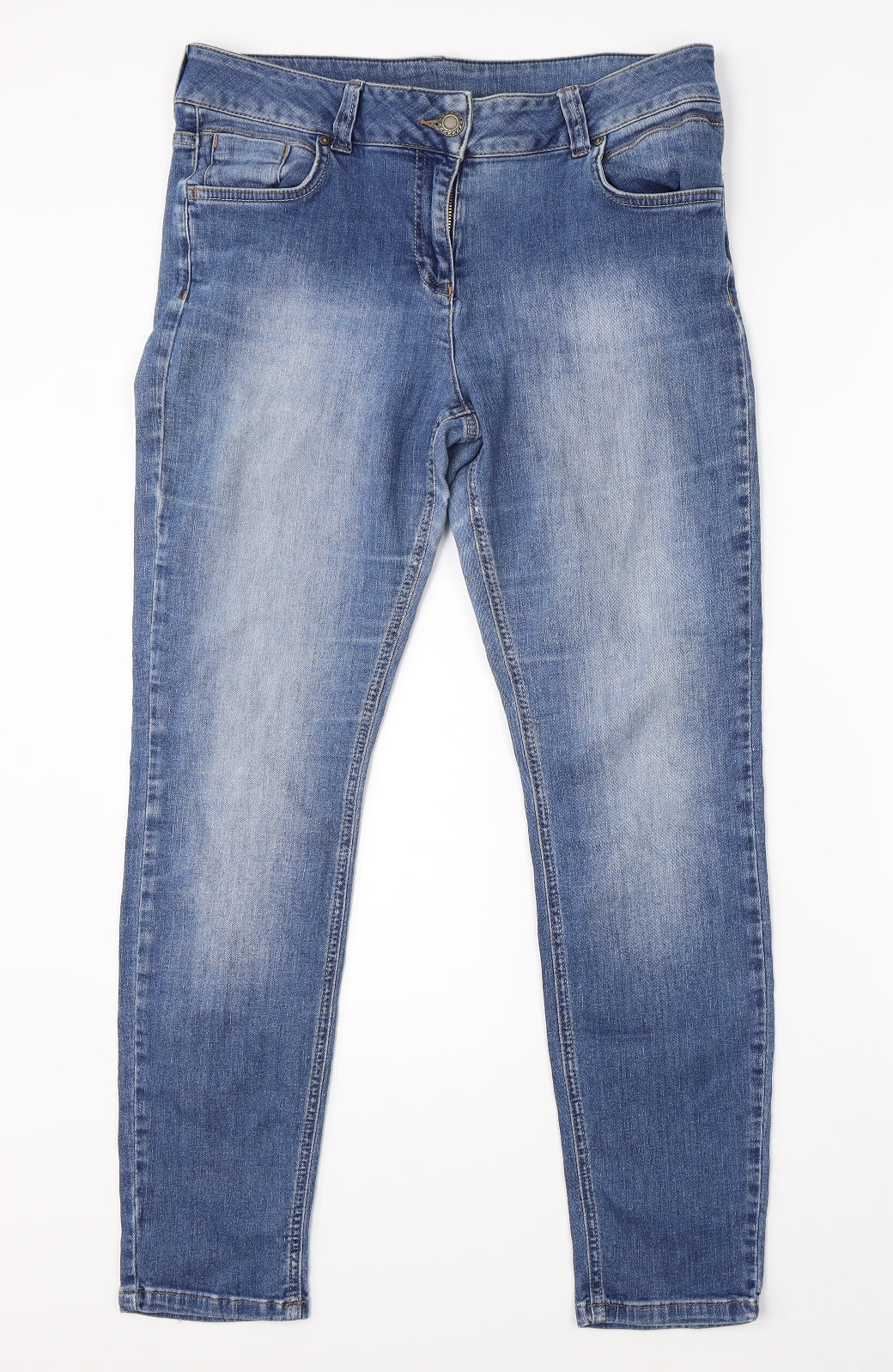 Wallis Womens Blue  Denim Straight Jeans Size 14 L27 in