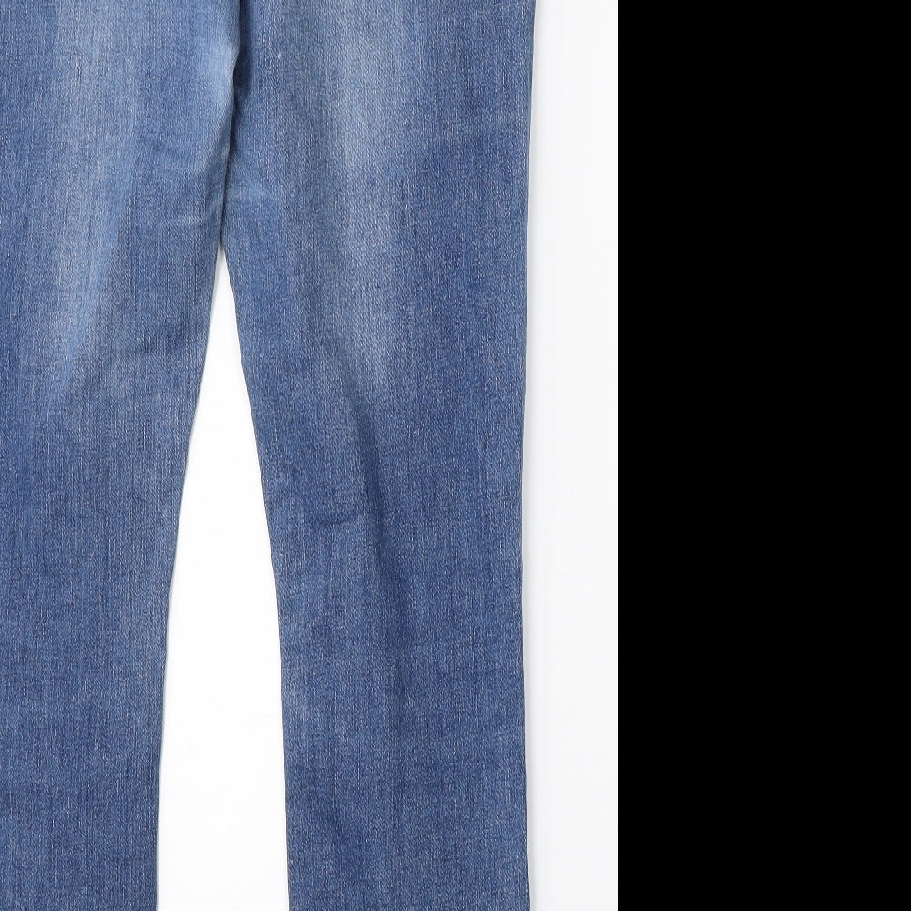 Wallis Womens Blue  Denim Straight Jeans Size 14 L27 in