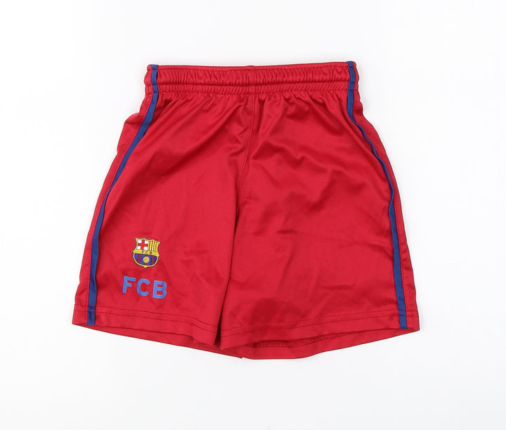 FCB Boys Red    Shorts Size 6 Years - FCB
