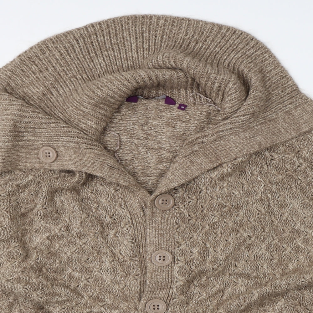 Inspire Womens Beige  Knit Cardigan Jumper Size 20