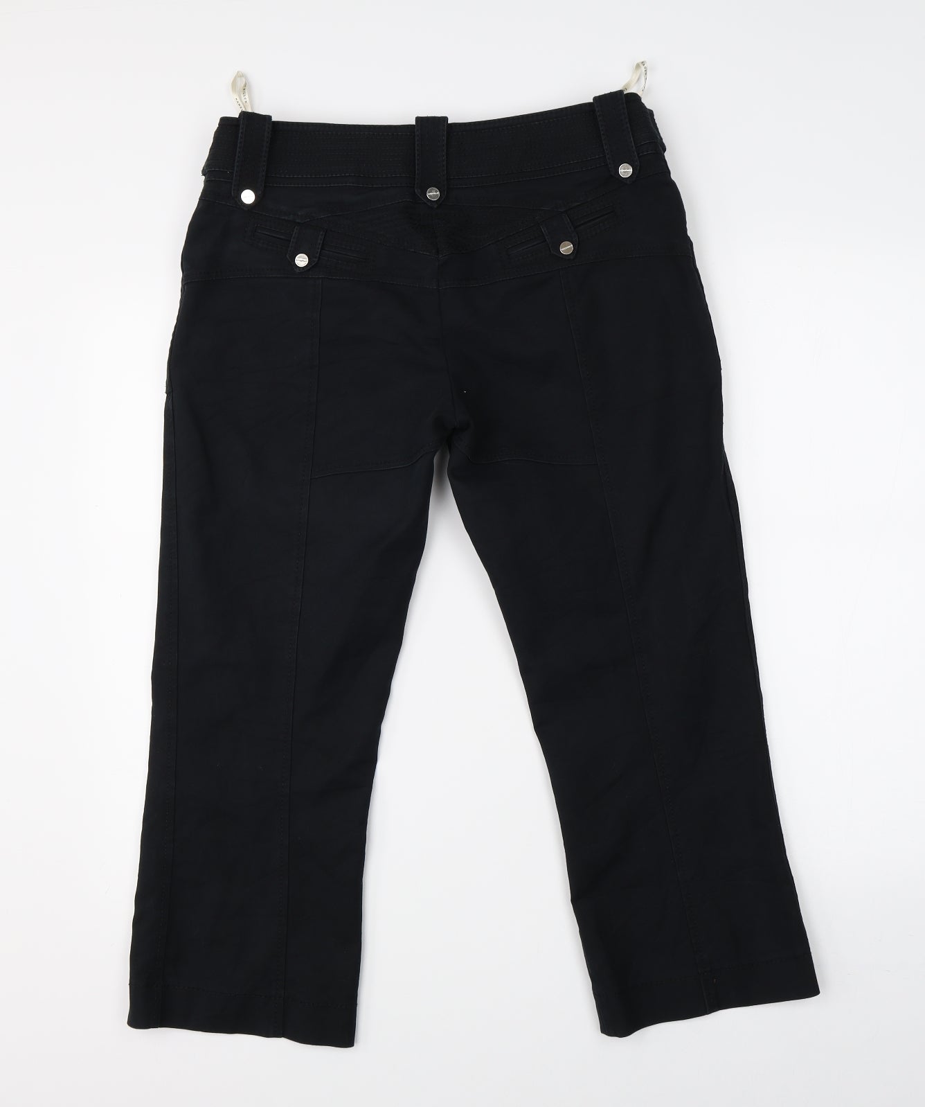 Karen Miller Womens Black   Cropped Trousers Size 12 L20 in