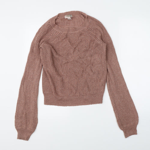 FOREVER 21 Womens Pink  Knit Pullover Jumper Size M