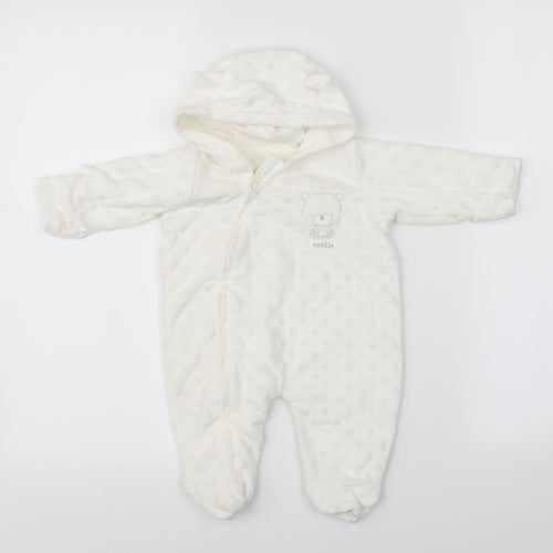 George Baby White Polka Dot  Babygrow One-Piece