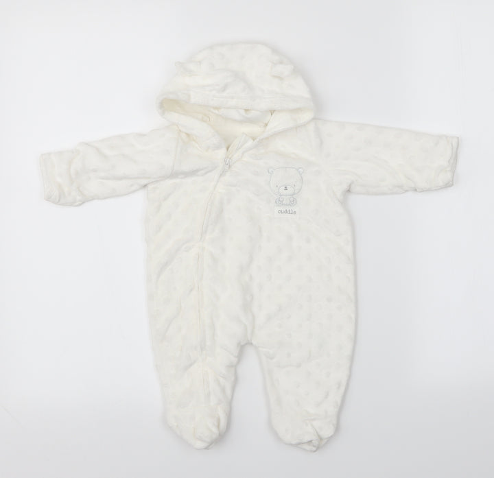 George Baby White Polka Dot  Babygrow One-Piece