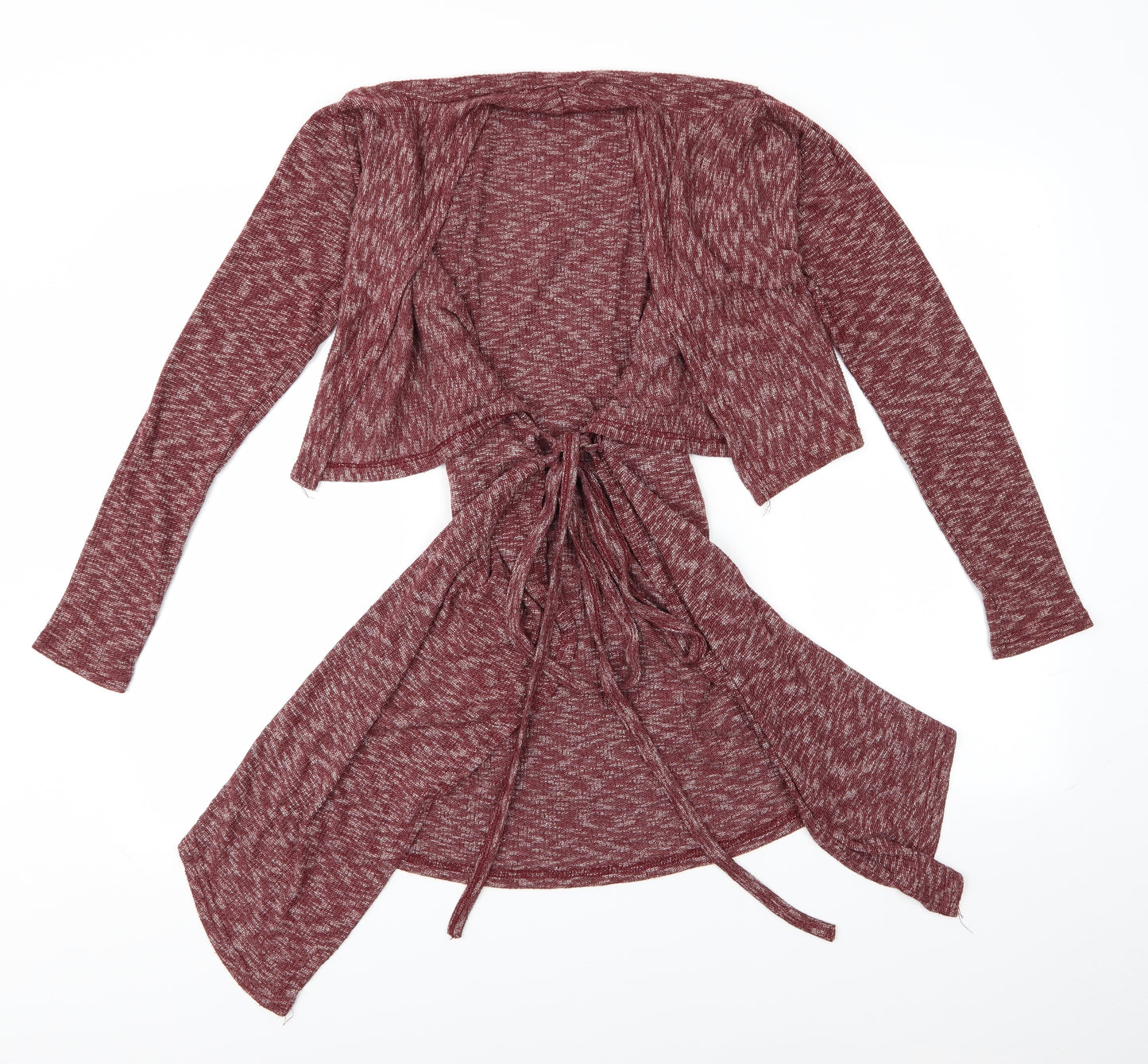 White Womens Red Animal Print  Cardigan Jumper