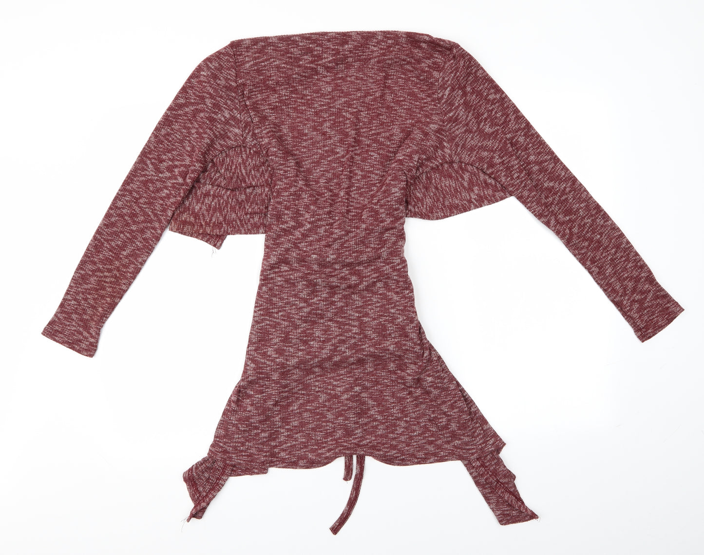 White Womens Red Animal Print  Cardigan Jumper