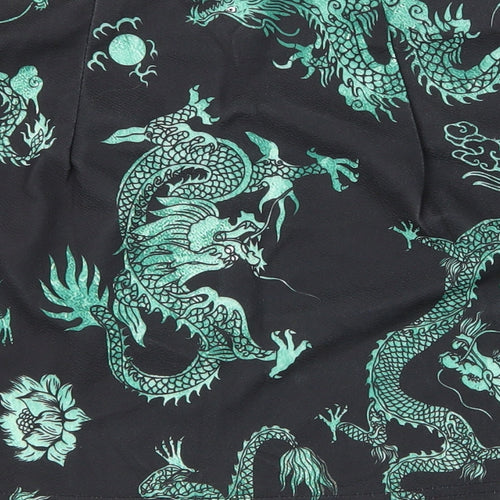 SheIn Womens Black Animal Print  Wrap Skirt Size S  - Dragon