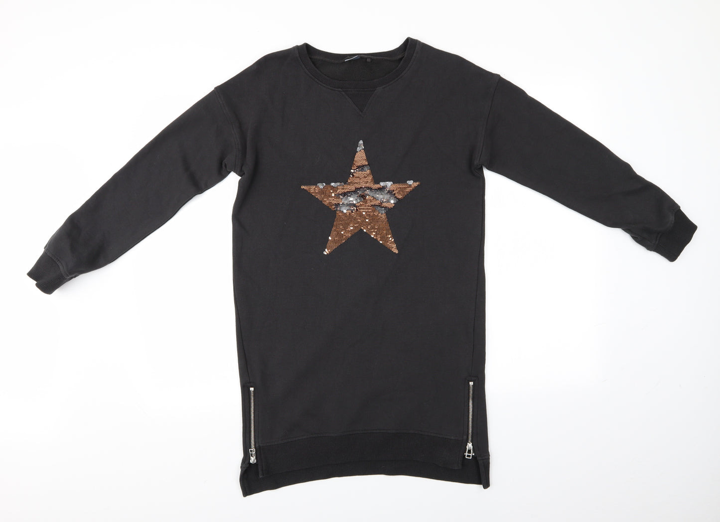 NEXT Girls Grey   Pullover Jumper Size 12 Years  - Star