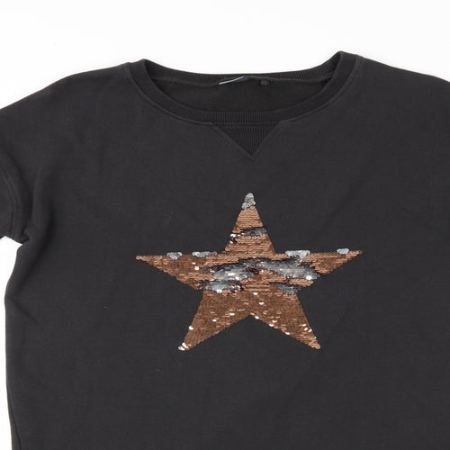 NEXT Girls Grey   Pullover Jumper Size 12 Years  - Star