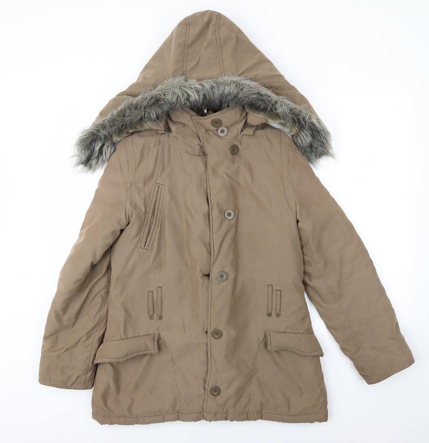 NEXT Womens Brown   Overcoat Coat Size 12