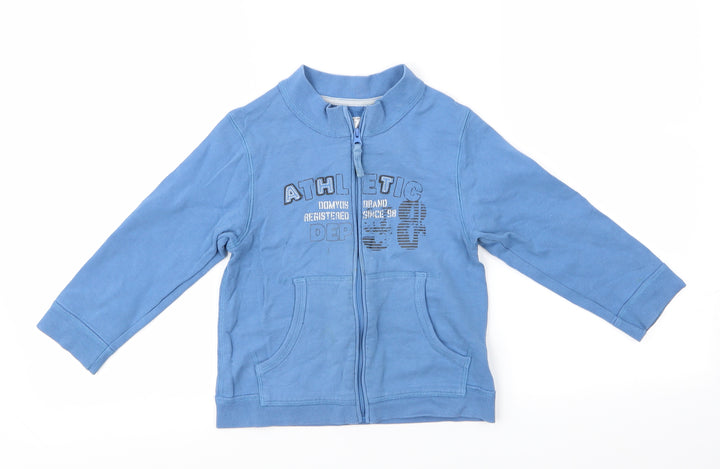DOMYOS Boys Blue Full Zip Sweatshirt