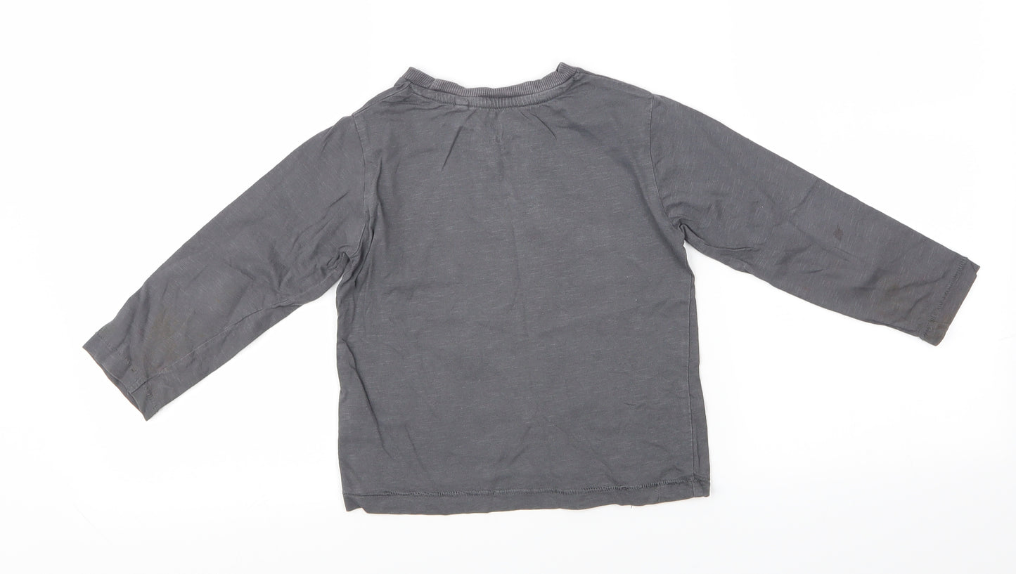 Blue Zoo Boys Grey   Basic T-Shirt Size 3-4 Years  - Little