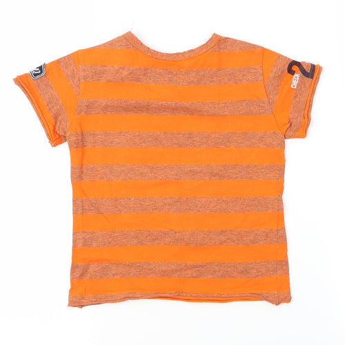 Gang Boys Orange Striped  Basic T-Shirt Size 12-18 Months
