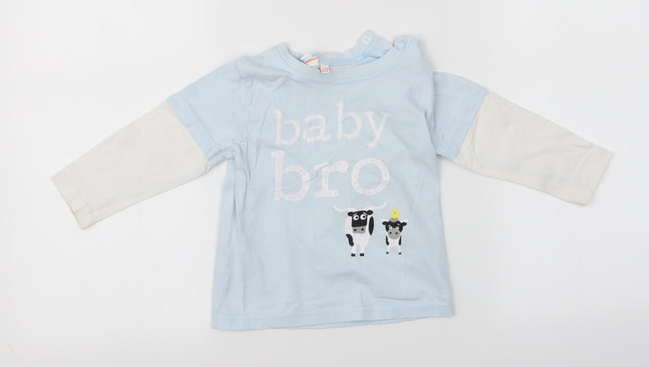 Blue Zoo Boys Blue Basic T-Shirt Size 12-18 Months - Baby Bro